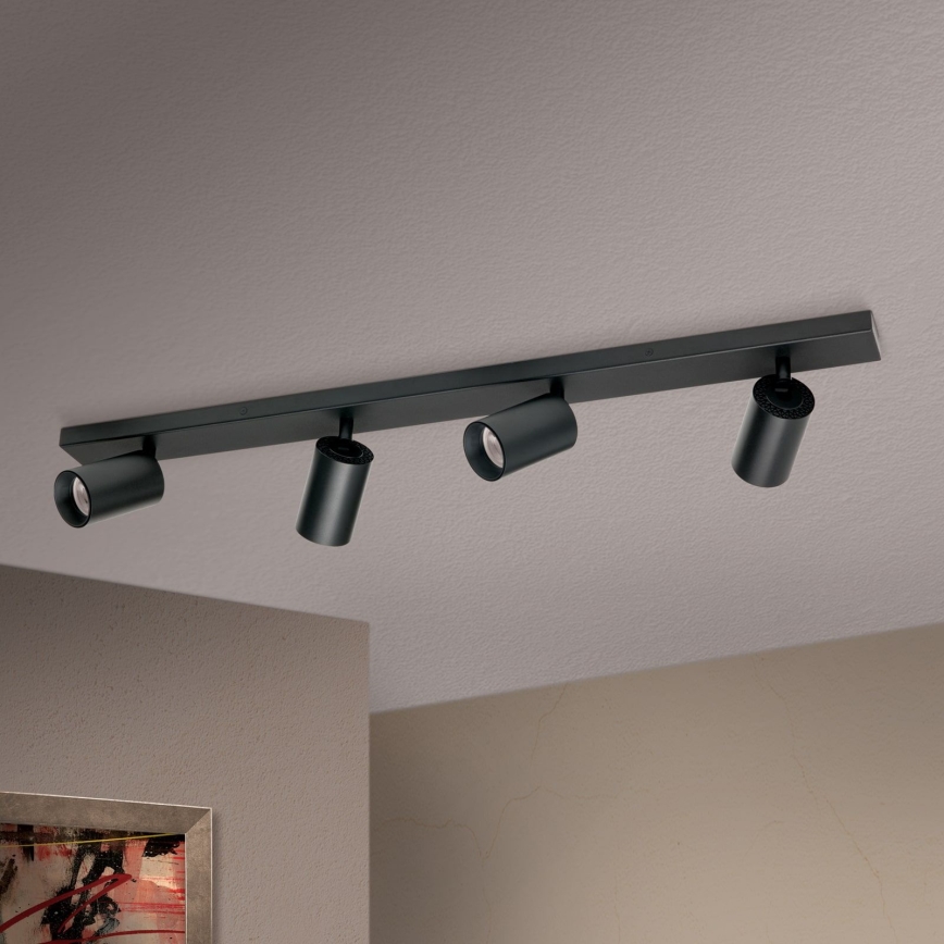Candeeiro de tecto SEAN, 4x GU10/13W/230V, preto