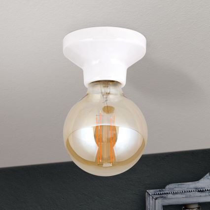 Candeeiro de teto FROST 1xE27/60W/230V branco