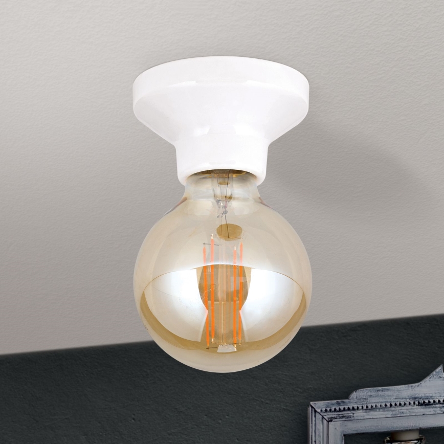 Candeeiro de teto FROST 1xE27/60W/230V branco