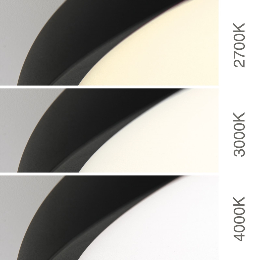 Candeeiro de tecto LED KANT, 66 W, 230 V, 2700/3000/4000 K, Ø 80 cm, preto