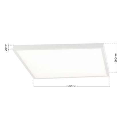 Luminária de teto LED dimerizável DISC LED/46W/230V 2700/3000/4000K 59x59 cm branca