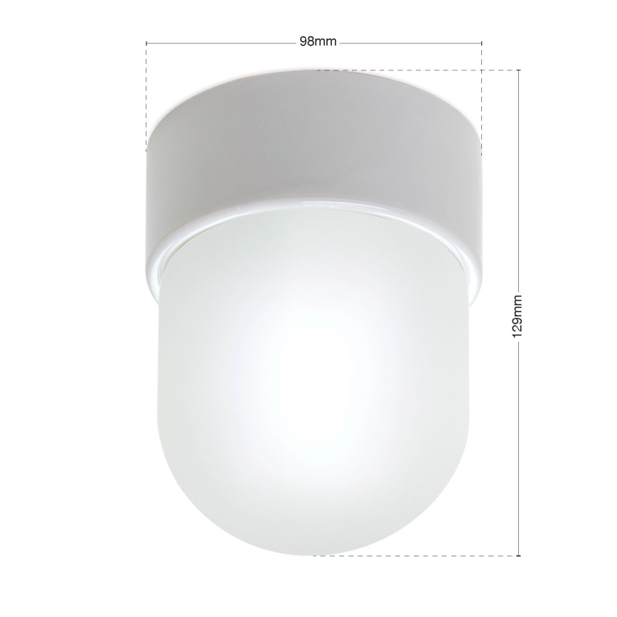 Candeeiro de teto OSTIA, 1x E27/40W/230V, Ø 9,8 cm, branco