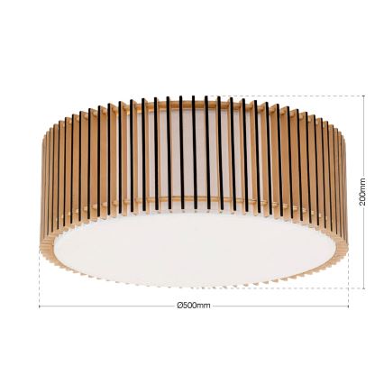 Candeeiro de tecto TARTA 3xE27/40W/230V Ø 50 cm bege