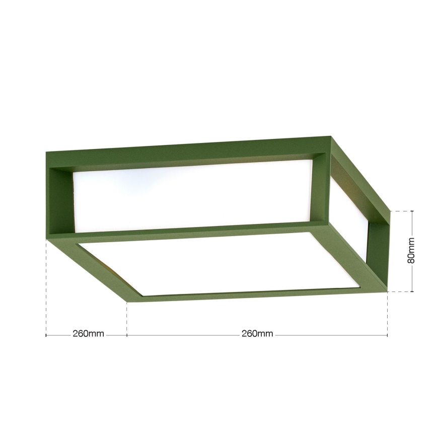 Candeeiro de exterior HENRY 2xE27/15W/230V IP44 verde