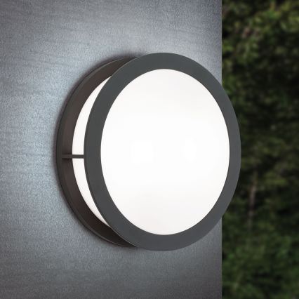 Candeeiro exterior HENRY 2xE27/15W/230V Ø 30 cm IP44 antracite