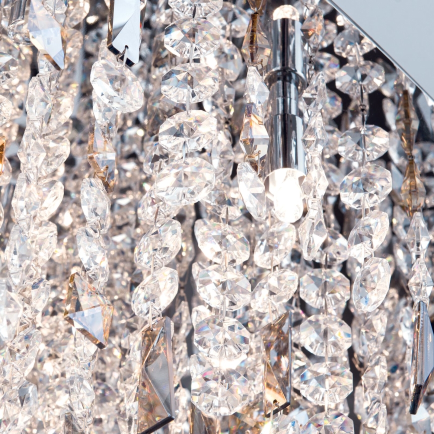 Candeeiro suspenso de cristal CRYSTALRIVER 21xG9/40W/230V cromado brilhante
