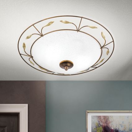 Iluminação de teto LUCA 2xE14/40W/230V diâmetro 40 cm bronze/pátina