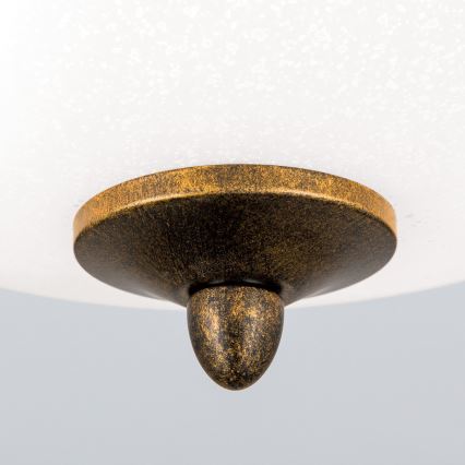 Iluminação de teto LUCA 2xE14/40W/230V diâmetro 40 cm bronze/pátina