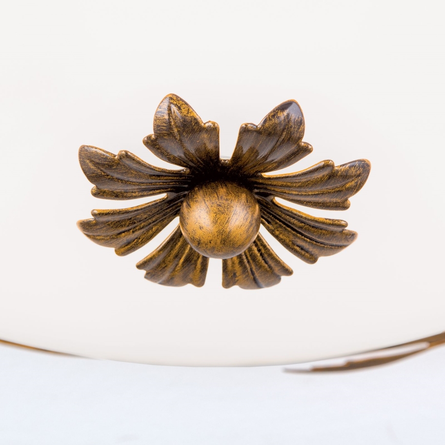 Iluminação de teto FLEUR 3xE27/60W/230V diâmetro 50 cm bronze