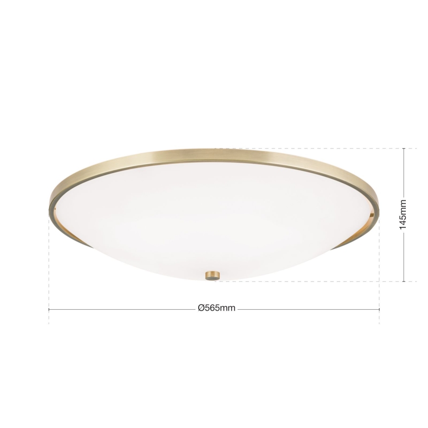 Iluminação de teto AIDA 5xE27/60W/230V diâmetro 56,5 cm latão