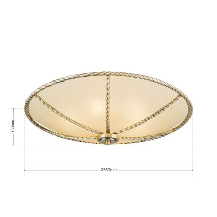 Iluminação de teto MAURO 5xE27/60W/230V diâmetro 56 cm bronze