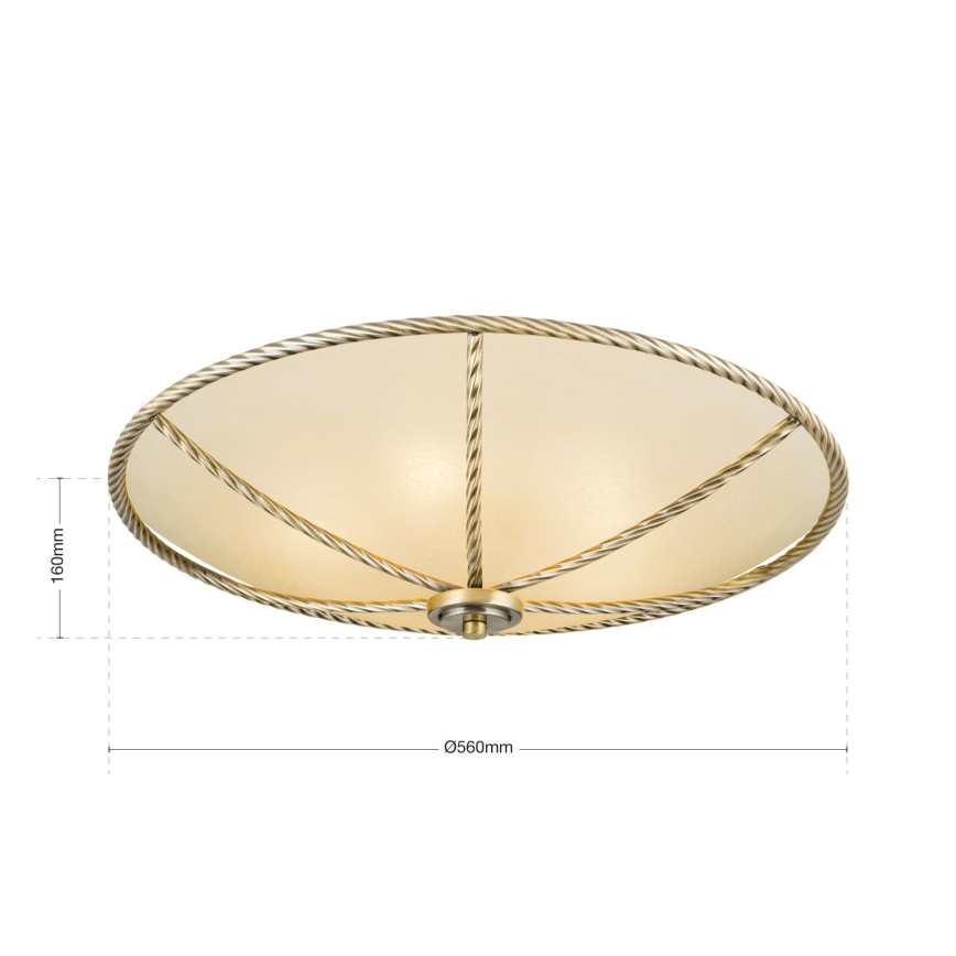 Iluminação de teto MAURO 5xE27/60W/230V diâmetro 56 cm bronze
