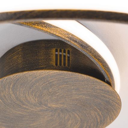 Luminária de teto LED dimmerizável CIRCUS LED/30W/230V castanho/patina