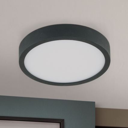 Iluminação de teto LED BULLY LED/12W/230V diâmetro 14 cm preto