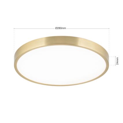 Iluminação de teto LED BULLY LED/28W/230V diâmetro 28 cm dourado