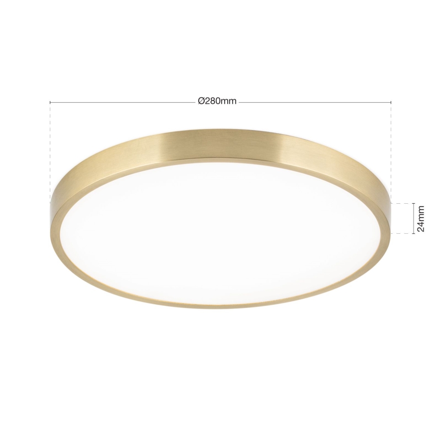 Iluminação de teto LED BULLY LED/28W/230V diâmetro 28 cm dourado