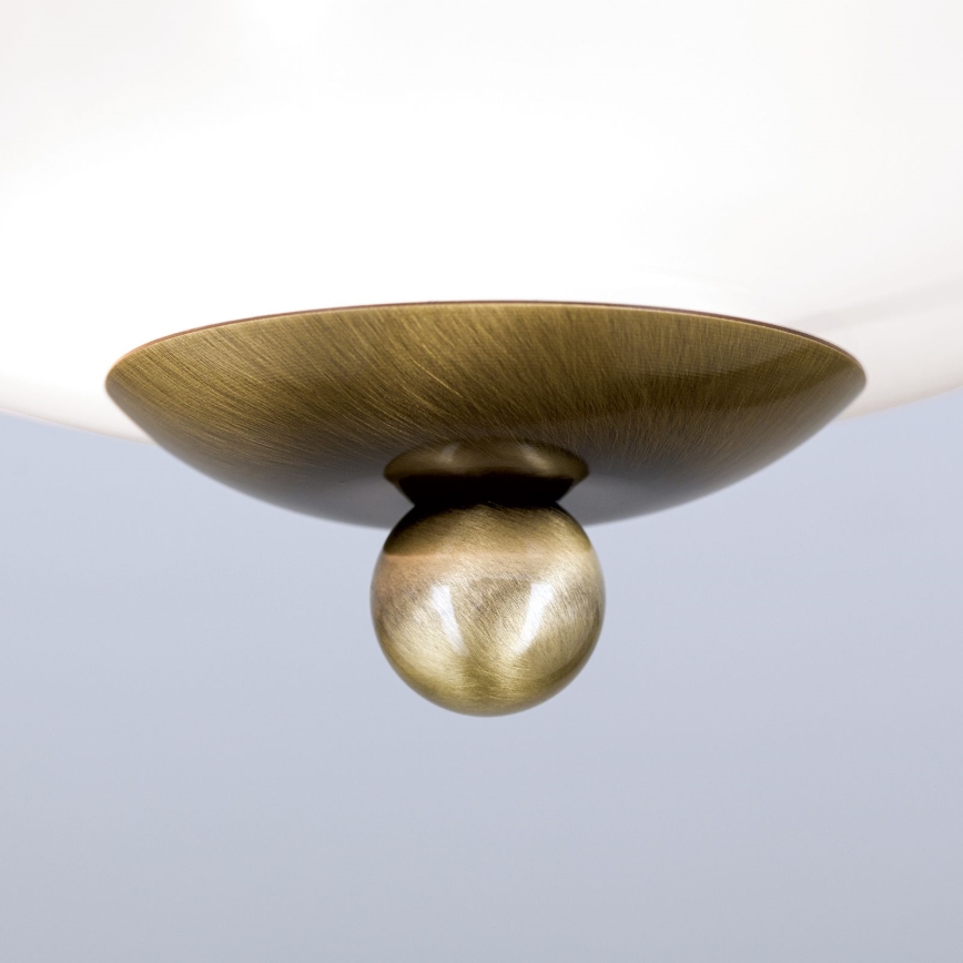 Iluminação de teto LANDHAUS 1xE27/60W/230V diâmetro 21 cm bronze/branco