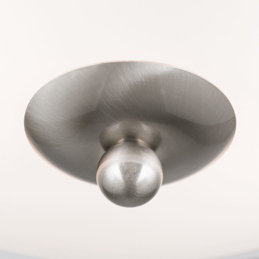 Iluminação de teto LANDHAUS 2xE27/60W/230V diâmetro 28 cm cromado mate/branco