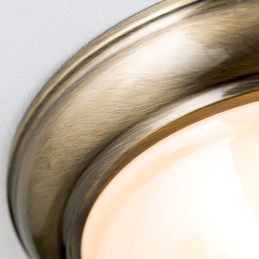 Iluminação de teto AUSTRIAN OLD LAMP 2xE27/60W/230V diâmetro 27 cm bronze/bege