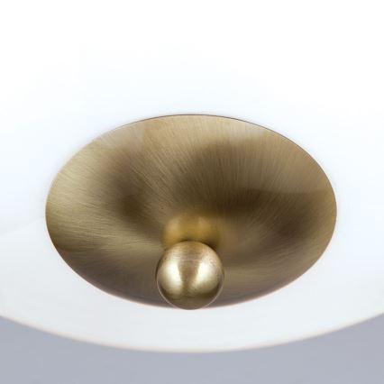 Iluminação de teto AUSTRIAN OLD LAMP 3xE27/60W/230V diâmetro 50 cm bronze/branco