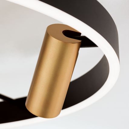 Candeeiro de teto LED dimerizável BERLIN LED/50W/230V preto/dourado
