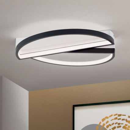 Luminária de teto LED dimmerizável OLGA LED/28W/230V preto/branco
