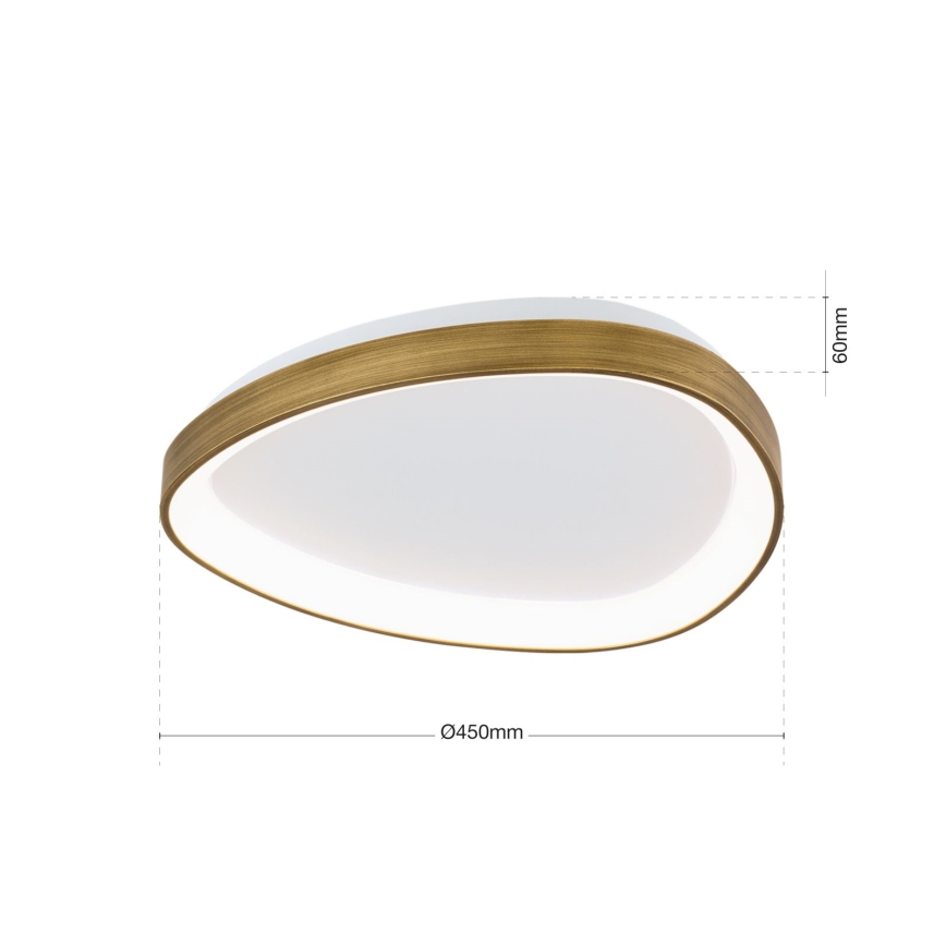 Iluminação de teto LED CHARLIE LED/35W/230V diâmetro 45 cm dourado