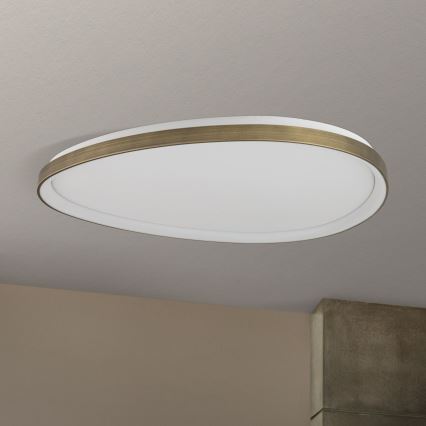 Iluminação de teto LED CHARLIE LED/72W/230V diâmetro 80 cm dourado