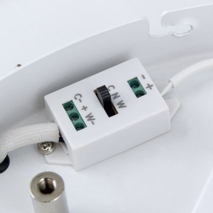 Luminária de teto LED dimmerizável MASCA LED/36W/230V 2700/3350/4000K diâmetro 40 cm preta