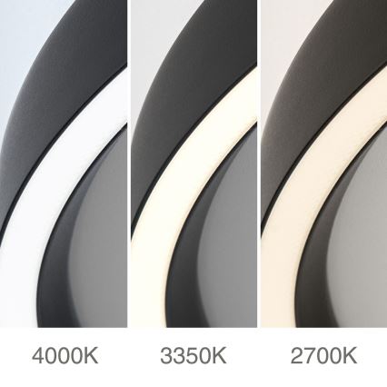 Luminária de teto LED dimmerizável MASCA LED/47W/230V 2700/3350/4000K diâmetro 60 cm preta