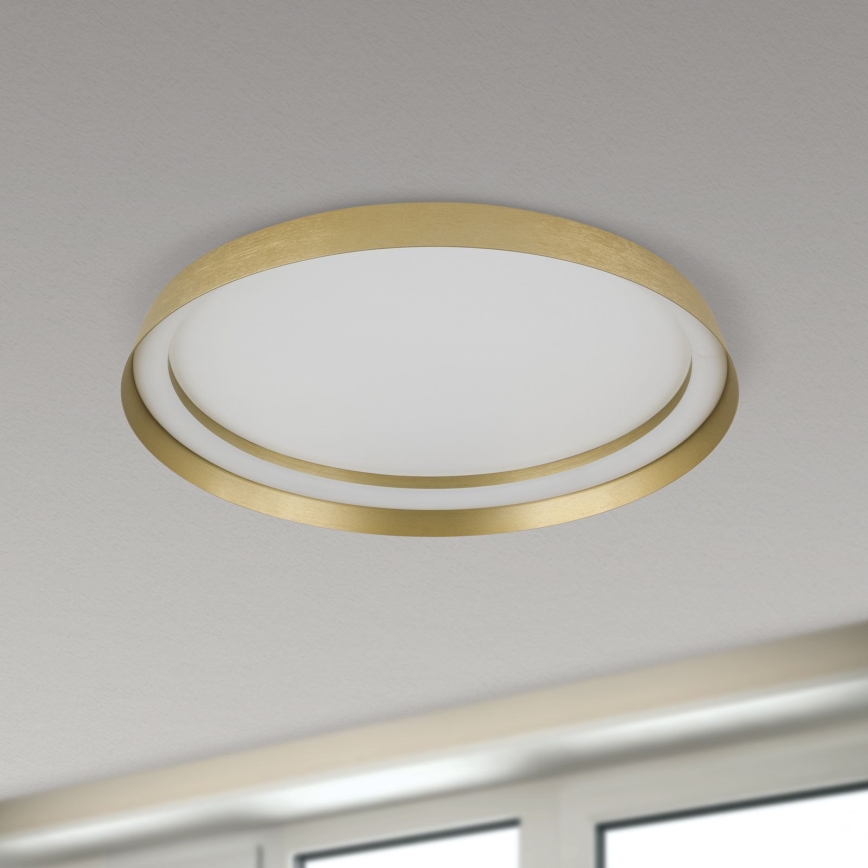 Luminária de teto LED dimmerizável MANTA LED/38W/230V 2700/3000/4000K diâmetro 45 cm dourada