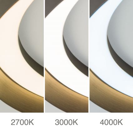 Luminária de teto LED dimmerizável MANTA LED/38W/230V 2700/3000/4000K diâmetro 45 cm marrom