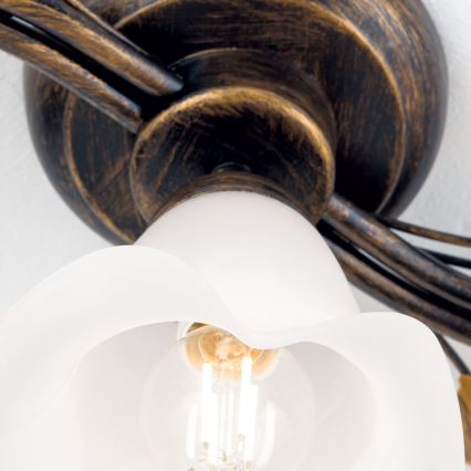 Candeeiro integrado SISI 5xE14/40W/230V bronze/pátina