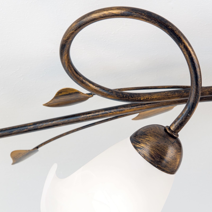 Candeeiro integrado SISI 5xE14/40W/230V bronze/pátina