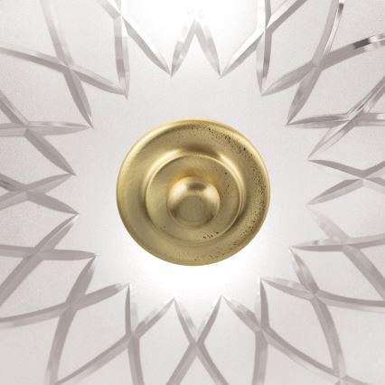 Iluminação de teto PORTO 2xE27/40W/230V diâmetro 37 cm dourado