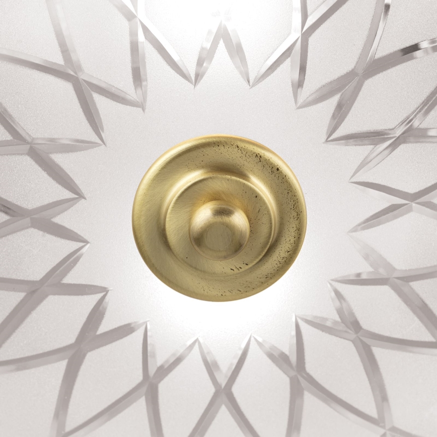 Iluminação de teto PORTO 2xE27/40W/230V diâmetro 37 cm dourado