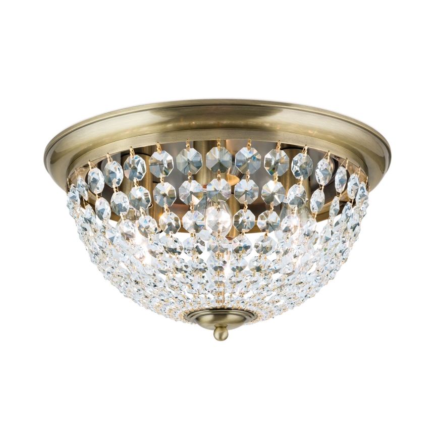 Iluminação de teto de cristal PLAFOND 6xE27/40W/230V diâmetro 47 cm bronze