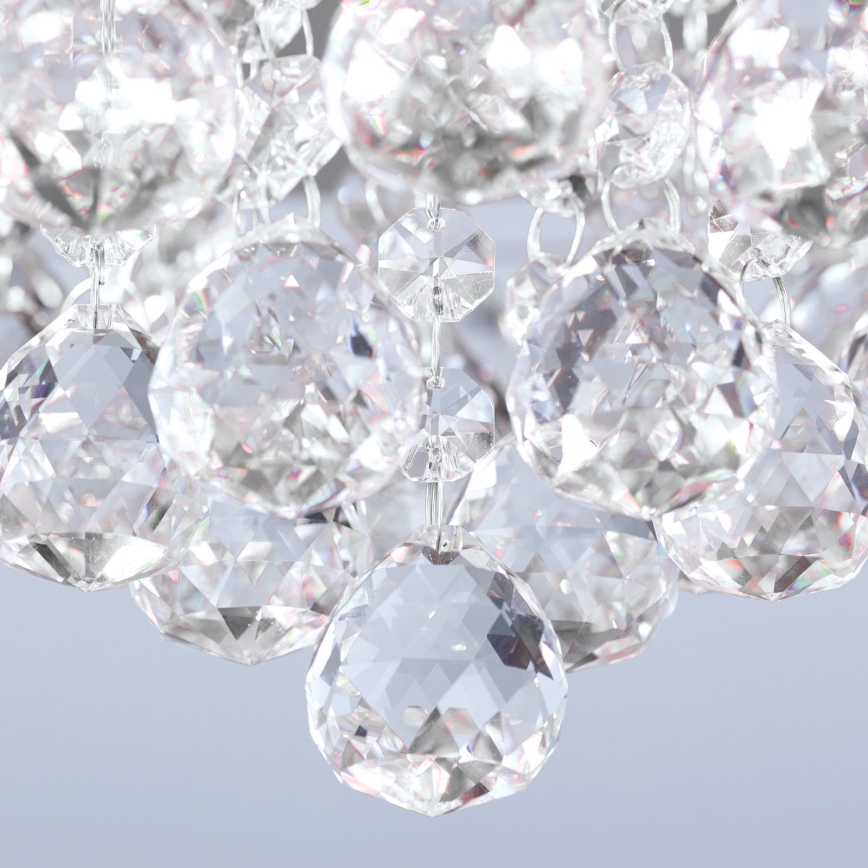 Iluminação de teto de cristal GLORIA 4xG9/40W/230V diâmetro 38 cm transparente/cromado brilhante