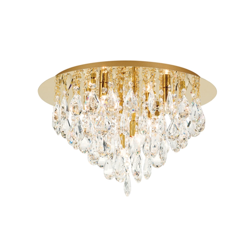 Iluminação de teto de cristal CELESTE 6xG9/40W/230V diâmetro 45 cm dourado