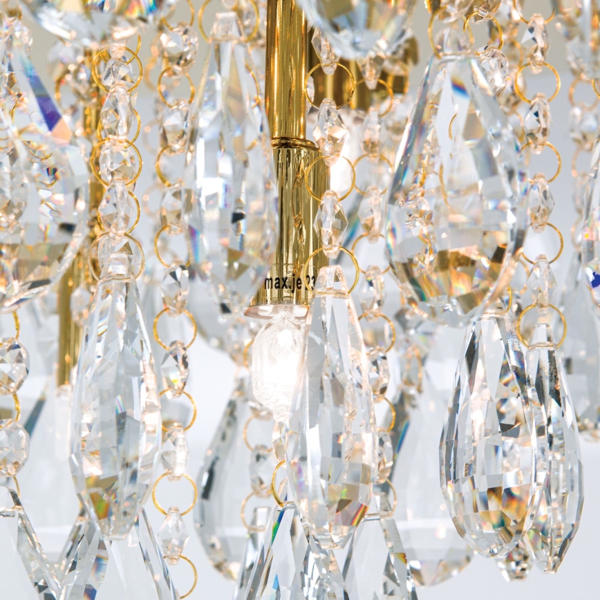 Iluminação de teto de cristal CELESTE 6xG9/40W/230V diâmetro 45 cm dourado