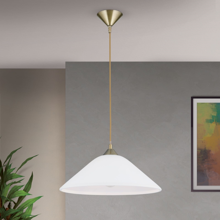 Candeeiro suspenso GRADO 1xE27/60W/230V diâmetro 40 cm latão