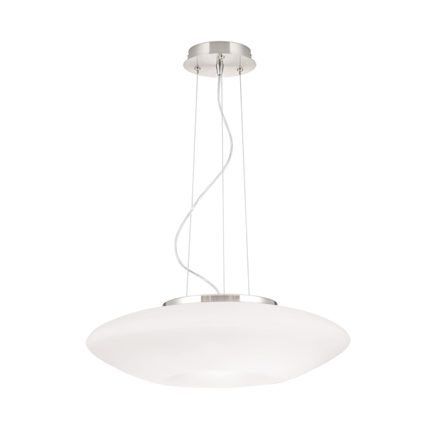 Candeeiro suspenso BLANC 2xE27/60W/230V diâmetro 49 cm cromado mate