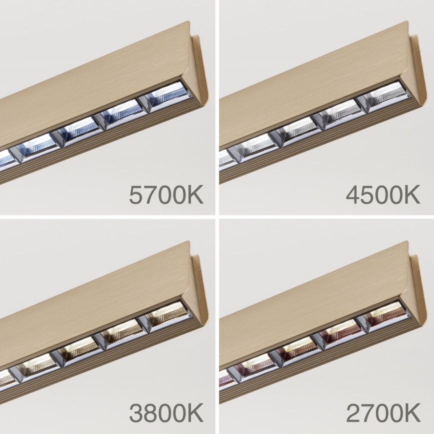 Lustre LED regulável em cabo TARA LED/44W/230V 2700/3800/4500/5700K dourado