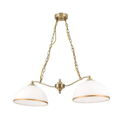 Candeeiro suspenso OLD LAMP 2xE27/40W/230V branco/latão
