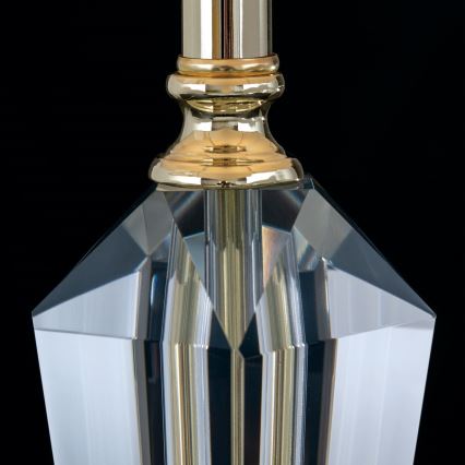 Candeeiro de mesa de cristal VERONIQUE 1xE27/60W/230V creme/transparente