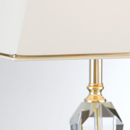 Candeeiro de mesa de cristal VERONIQUE 1xE27/60W/230V creme/transparente