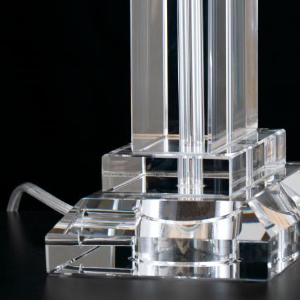 Candeeiro de mesa de cristal VERONIQUE 1xE27/60W/230V branco/transparente