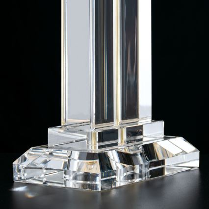 Candeeiro de mesa de cristal VERONIQUE 1xE27/60W/230V creme/transparente