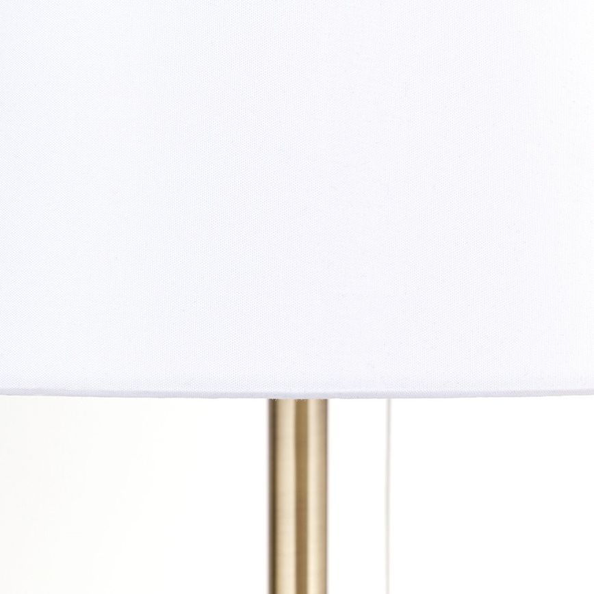 Candeeiro de mesa com porta USB LUDWIG 1xE27/40W/230V 50 cm branco/dourado