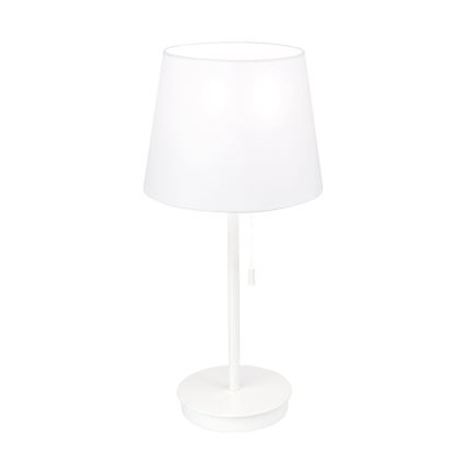 Candeeiro de mesa com porta USB LUDWIG 1xE27/40W/230V 50 cm branco